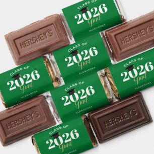 Class of 2026 Grad Green Thank You Hershey's Miniatures