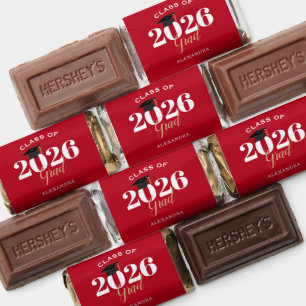 Class of 2026 Grad Red Thank You Hershey's Miniatures