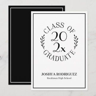 Class of 2026 Graduate Black White Typography Announcement