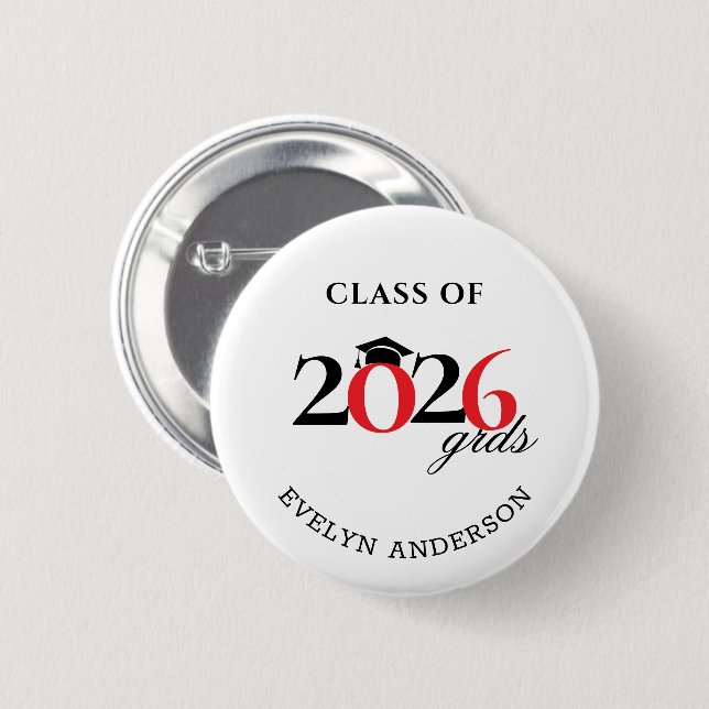 Class of 2026 Graduate  Button (Front & Back)