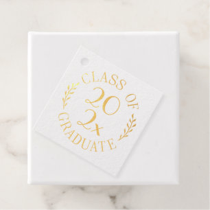 Class of 2026 Graduate Gold Typography Thank You Foil Favor Tags