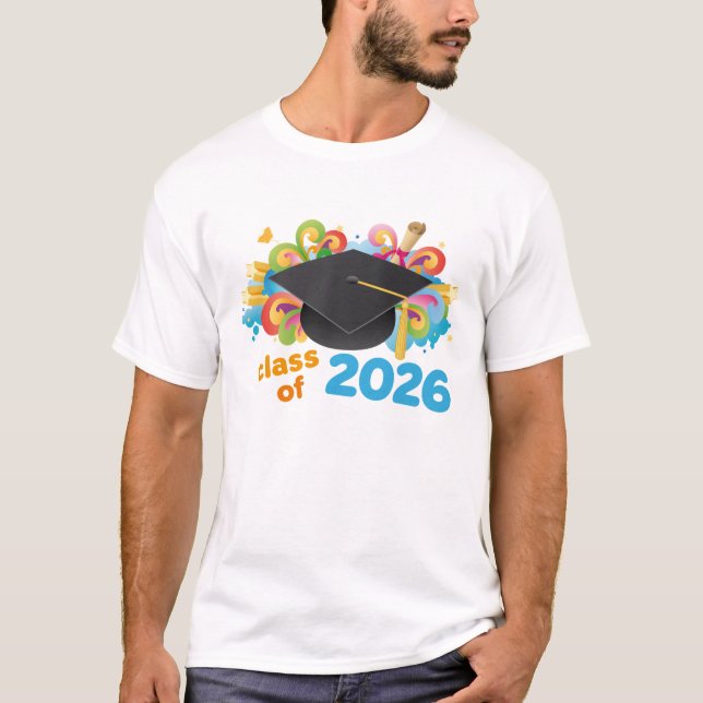 Class of 2026 Graduate Hat Gift Idea T-Shirt (Front)