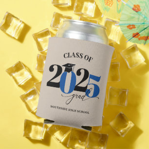 Class of 2026 Graduate Modern Red Can Cooler