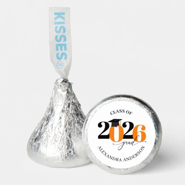 Class of 2026 Graduate Modern Tyopgraphy Hershey®'s Kisses® (Front)