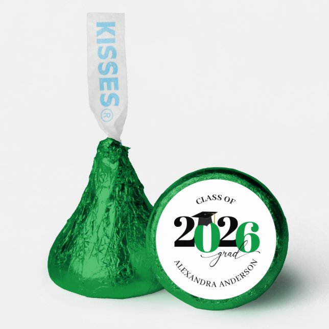 Class of 2026 Graduate Modern Tyopgraphy Hershey®'s Kisses® (Front)