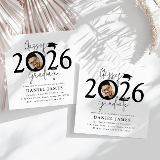 Class Of 2026 Graduate | Photo Graduation Party Invitation