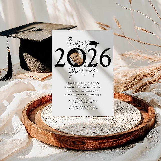 Class Of 2026 Graduate | Photo Graduation Party Invitation (Creator Uploaded)