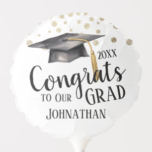 Class of 2026 Graduates Name black Balloon