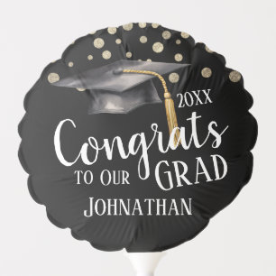 Class of 2026 Graduates Name black Balloon