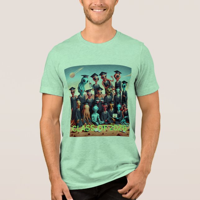 Class of 2026 graduating class alien Tri-Blend shirt (Front)
