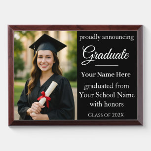 Class of 2026 Graduation Announcement Award Plaque