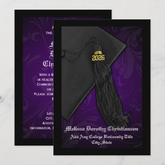 Class of 2026 Graduation Announcement Tassel Cap