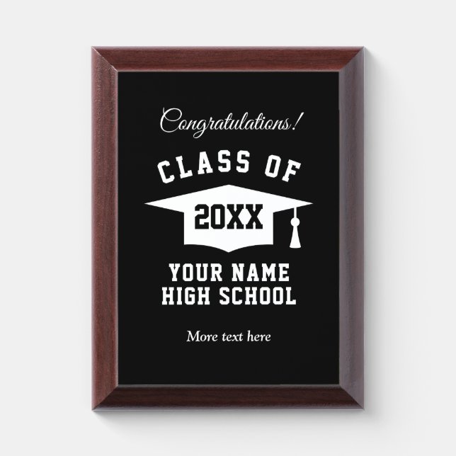 Class of 2026 graduation award plaques for student (Vertical)