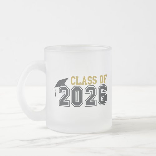 Class of 2026 Graduation Celebration Design-54568 Frosted Glass Coffee Mug