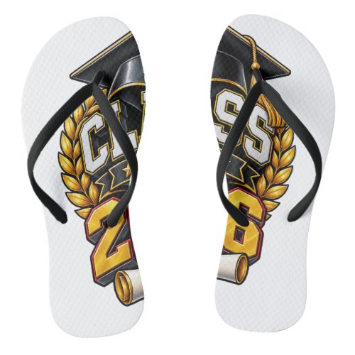 Class of 2026 Graduation Celebration Design Flip Flops