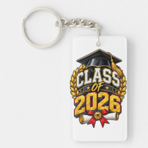 Class of 2026 Graduation Celebration Design Keychain