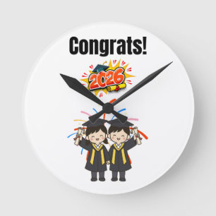 Class of 2026 Graduation Celebration Round Clock
