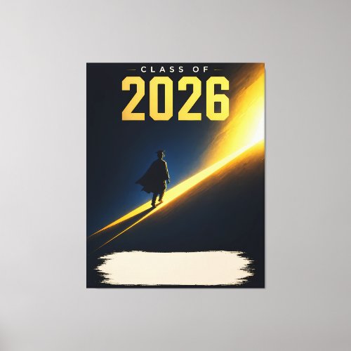 Class of 2026 Graduation Custom Name Gift Canvas Print
