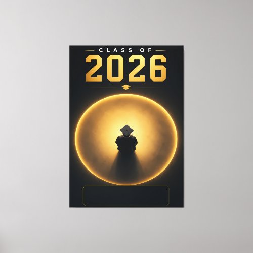 Class of 2026 Graduation Custom Name Poster Canvas Print