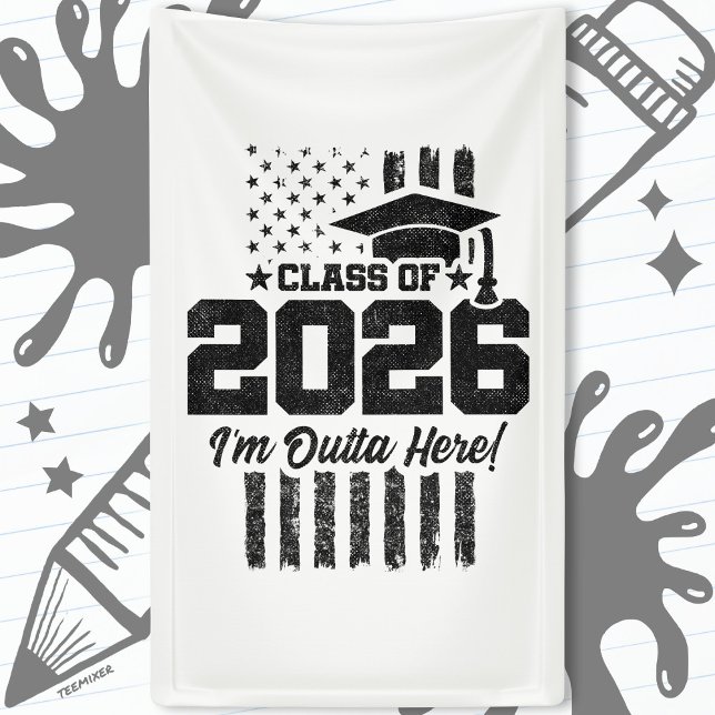 Class of 2026 Graduation Distressed Flag Design Banner (Creator Uploaded)