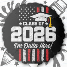 Class of 2026 Graduation Fun Quote Distressed Flag