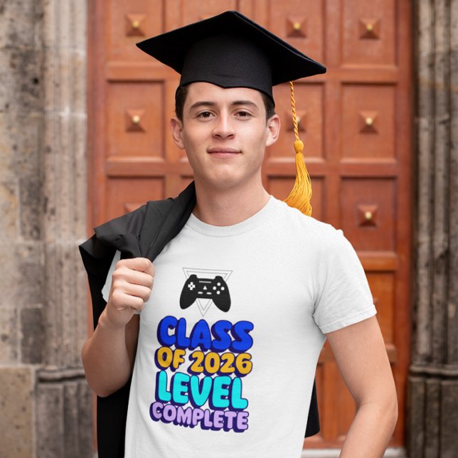 Class of 2026 Graduation Gamer – Level Complete T-Shirt (Creator Uploaded)