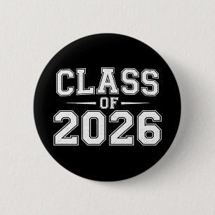 Class Of 2026 Graduation Graduate Retro Vintage Button