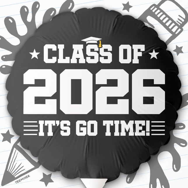 Class of 2026 Graduation It’s Go Time Varsity Grad Balloon (Creator Uploaded)