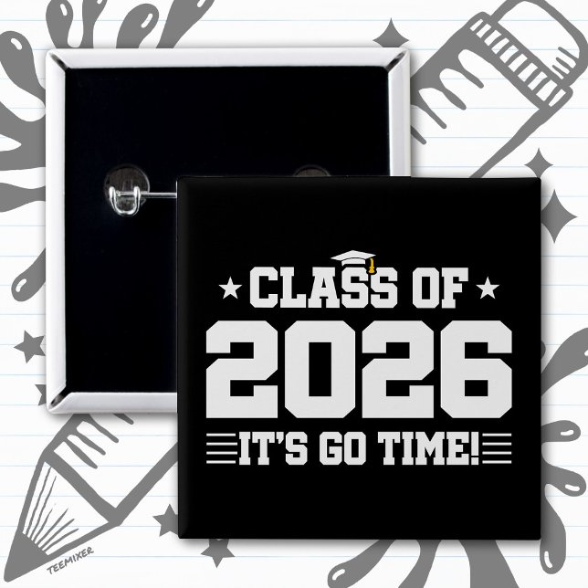 Class of 2026 Graduation It’s Go Time Varsity Grad Button (Creator Uploaded)