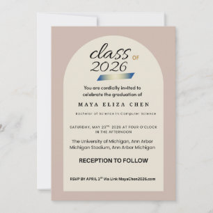 Class of 2026 Graduation Party Invitation Card M
