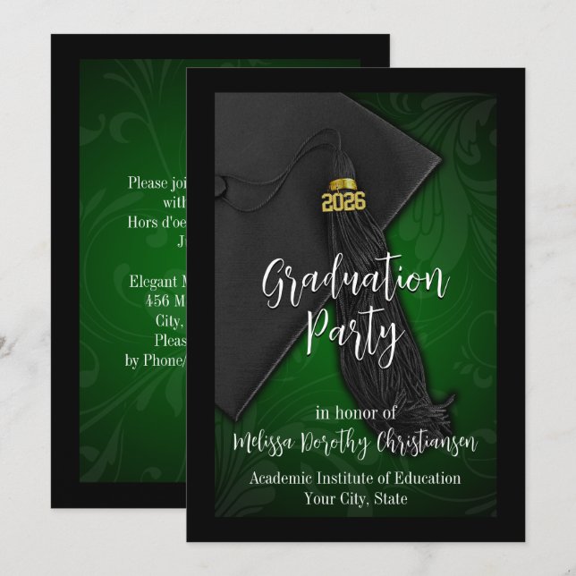 Class of 2026 Graduation Party Invitation College (Front/Back)