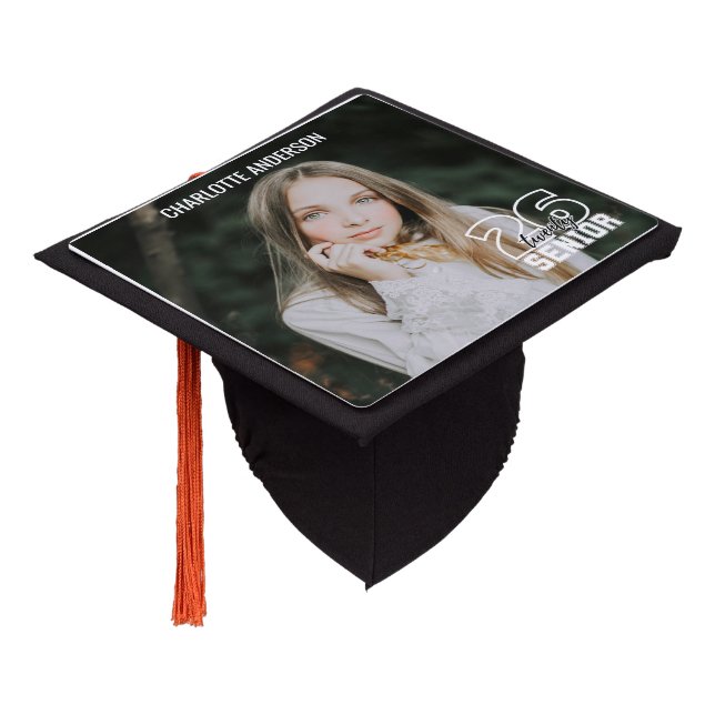 Class of 2026 Graduation Photo Cap Topper (Angled)