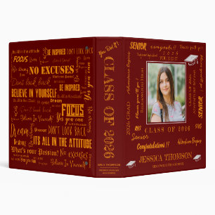 Class of 2026 Graduation Photo Keepsake Memory     3 Ring Binder