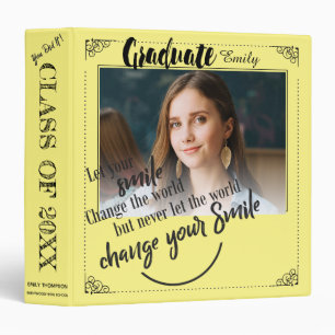 Class Of 2026 Graduation Photo Memories Blue 3 Ring Binder