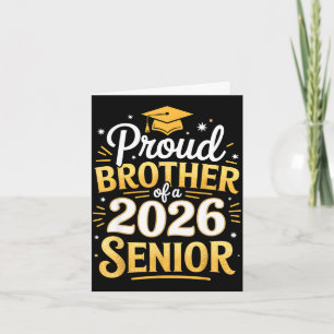Class of 2026 graduation proud brother of a 2026 card