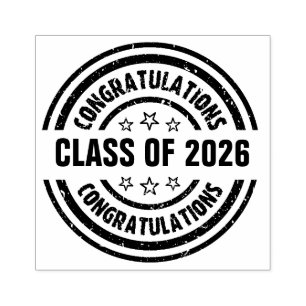 Class of 2026 Graduation Rubber Stamp