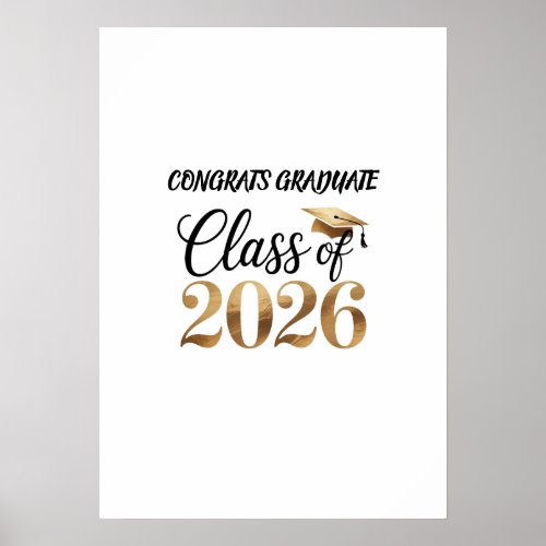 Class of 2026 Graduation T-Shirt Gift Poster