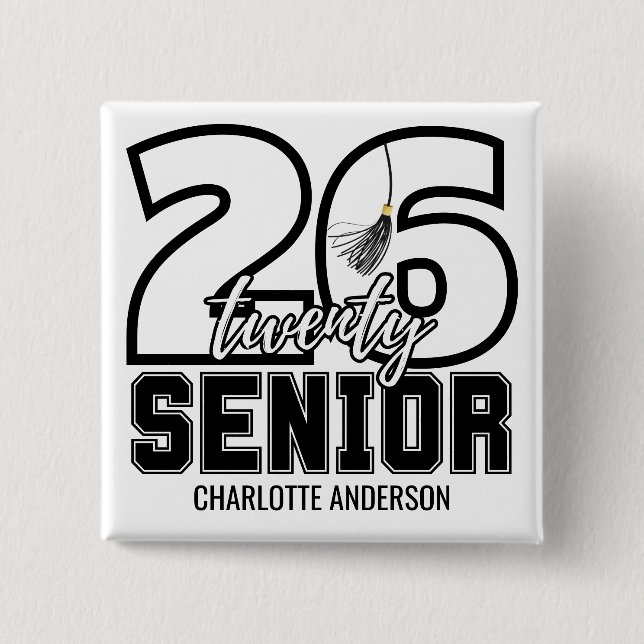Class of 2026 Graduation Tassel Button (Front)