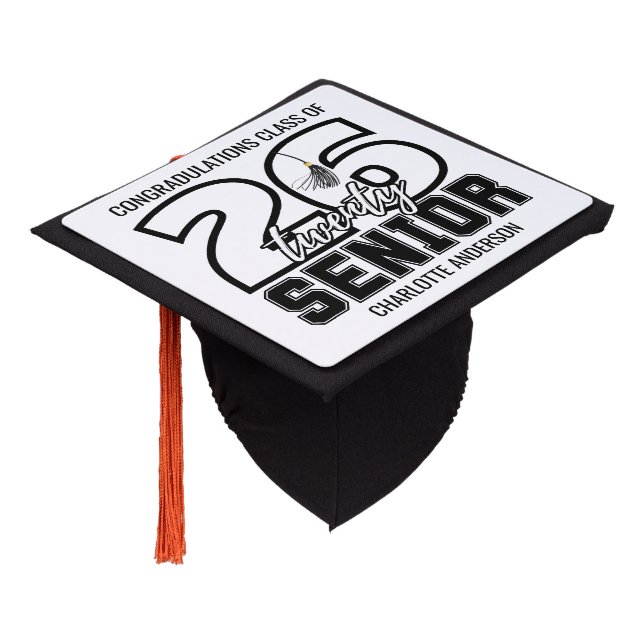 Class of 2026 Graduation Tassel  Cap Topper (Angled)