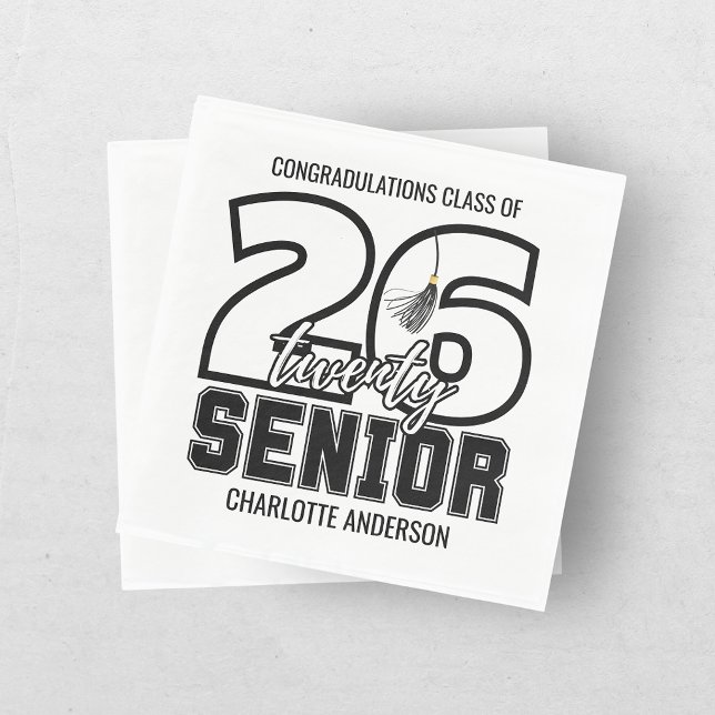 Class of 2026 Graduation Tassel Paper Napkins (Creator Uploaded)