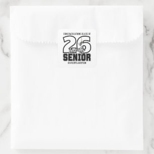 Class of 2026 Graduation Tassel  Square Sticker