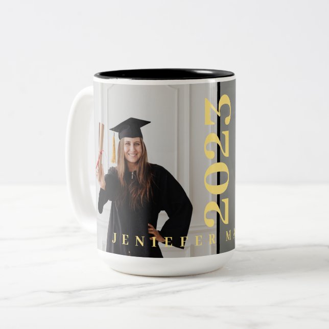 Class of 2026 graduation  Two-Tone coffee mug (Front Left)