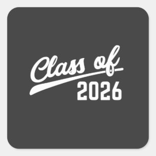 Class Of 2026 Graduation Year 2026 School Square Sticker