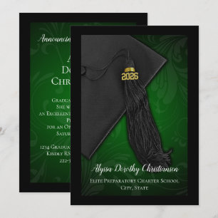 Class of 2026 Green Tassel College Graduation Invitation