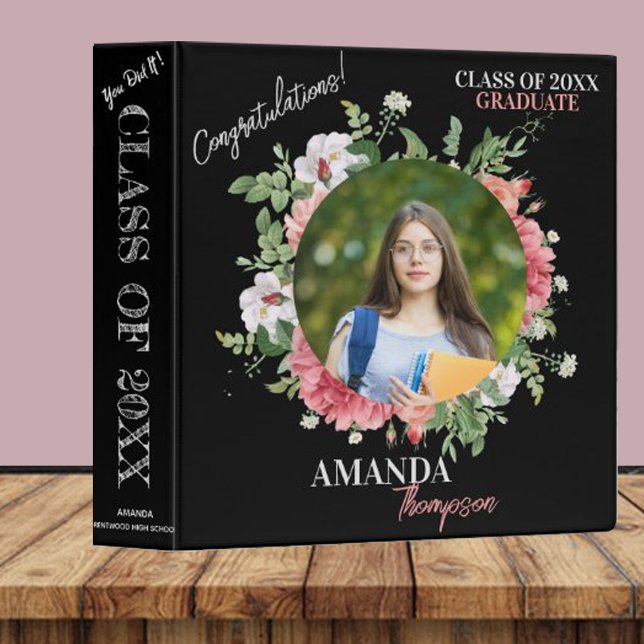 Class Of 2026 Inspirational Quote Photo Graduation 3 Ring Binder (Creator Uploaded)