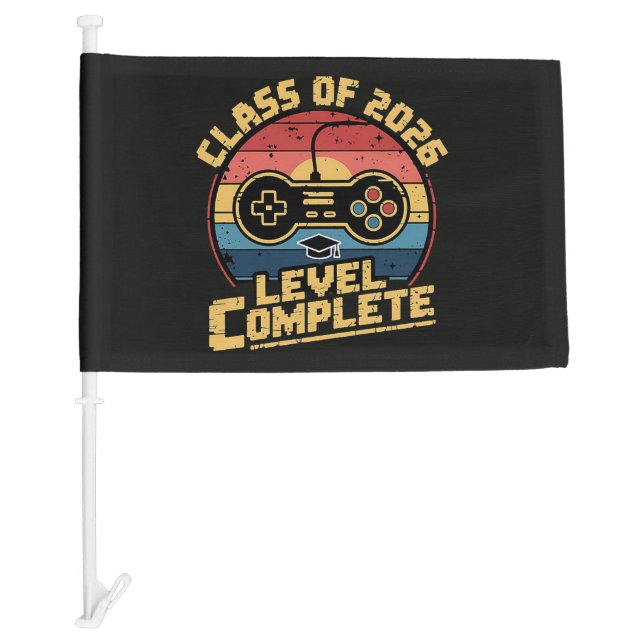 Class Of 2026 Level Complete Car Flag (Front)