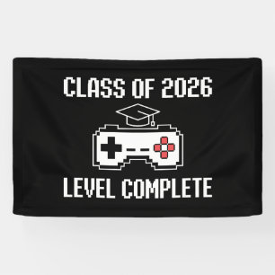 Class Of 2026 Level Complete Gaming Graduation Banner
