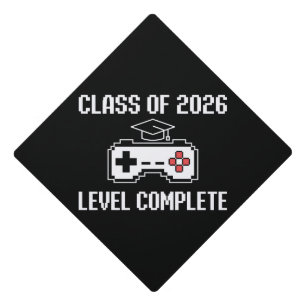 Class Of 2026 Level Complete Gaming Graduation Cap Topper