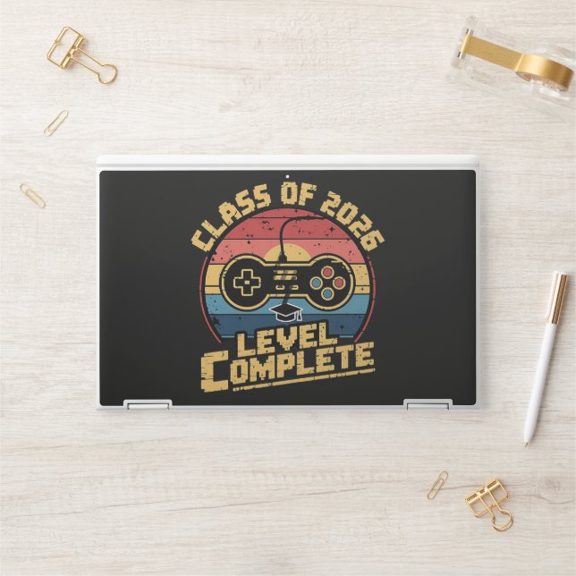 Class Of 2026 Level Complete HP Laptop Skin (Desk)