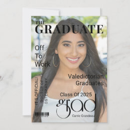 Class of 2026 Magazine Cover Photo Graduation Invitation